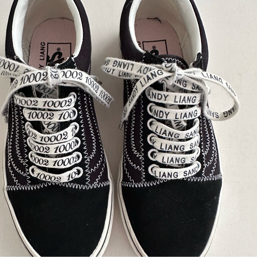 VANS X Sandy Liang Monochrome Branded Sneakers